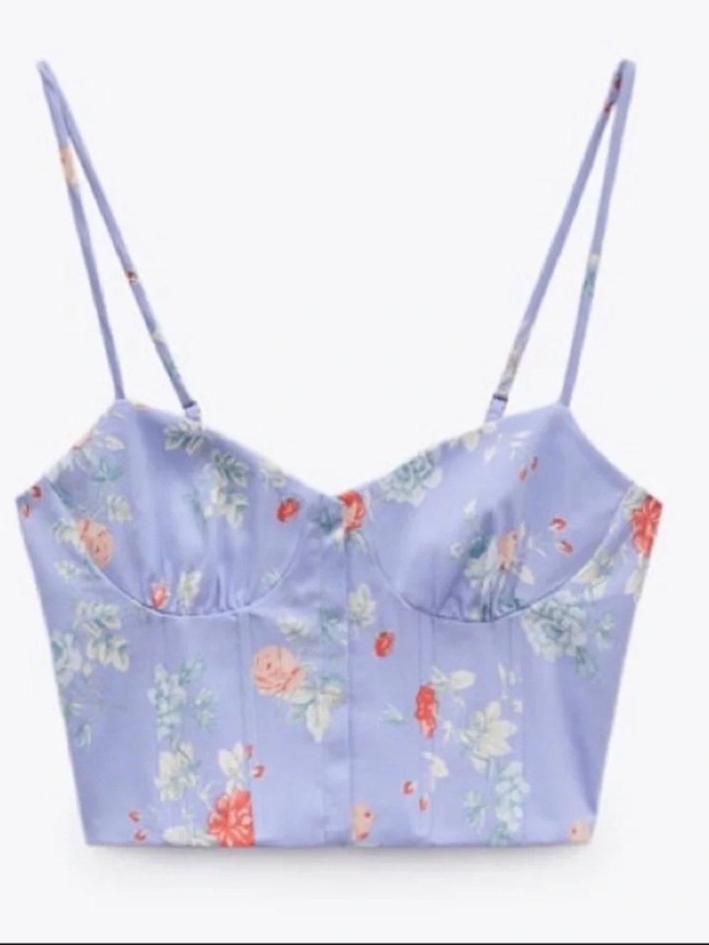 Zara Lavender Floral Bustier Camisole